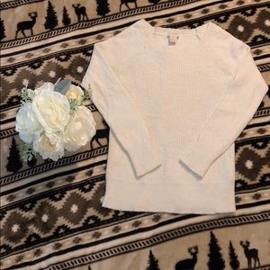 Beautiful J. Crew cream color waffle sweater